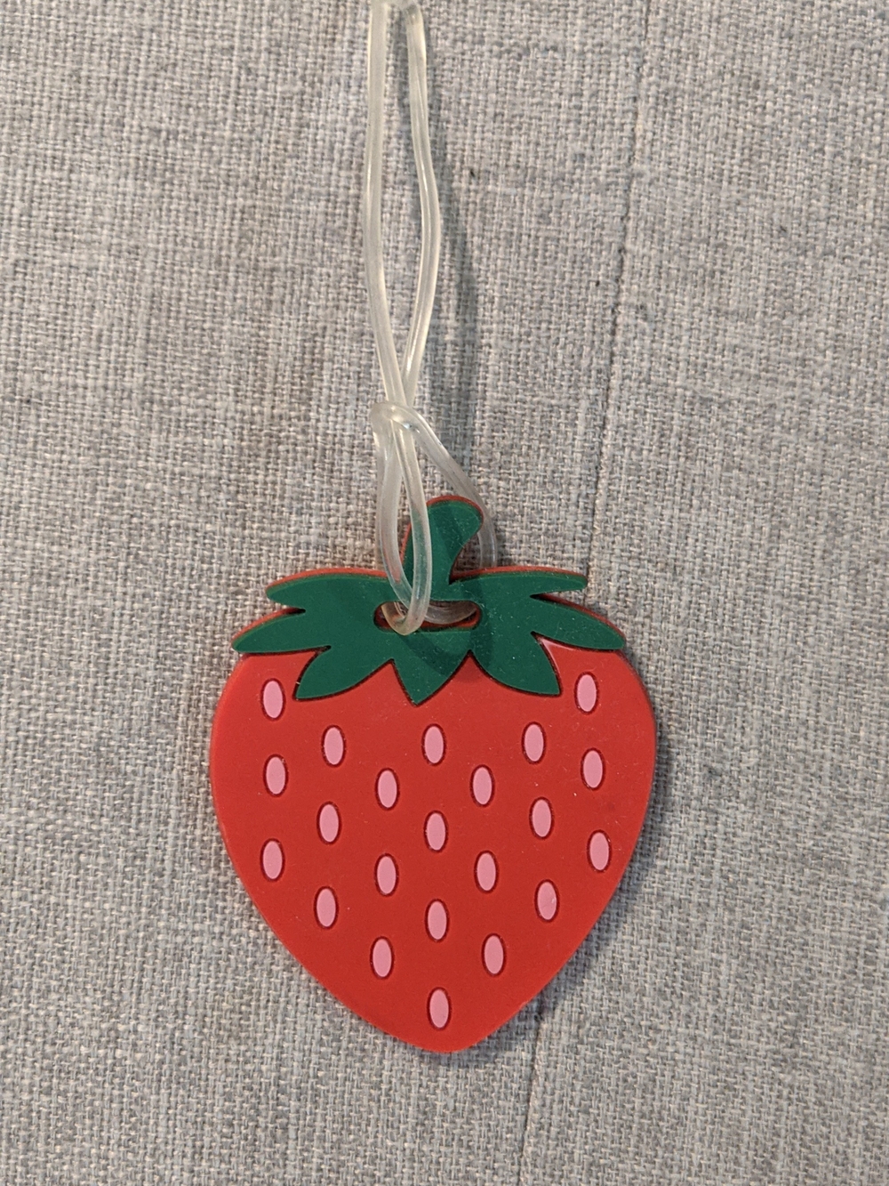 Strawberry Luggage Tag - Red with Green Top